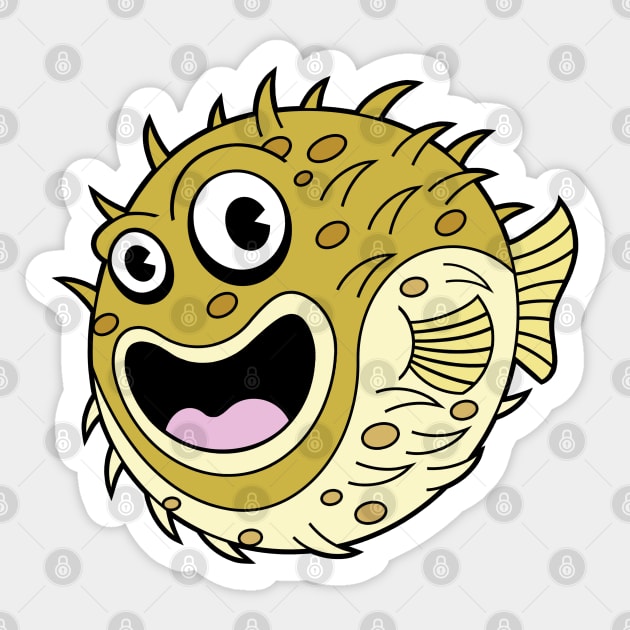 Blowfish Sticker by AndysocialIndustries